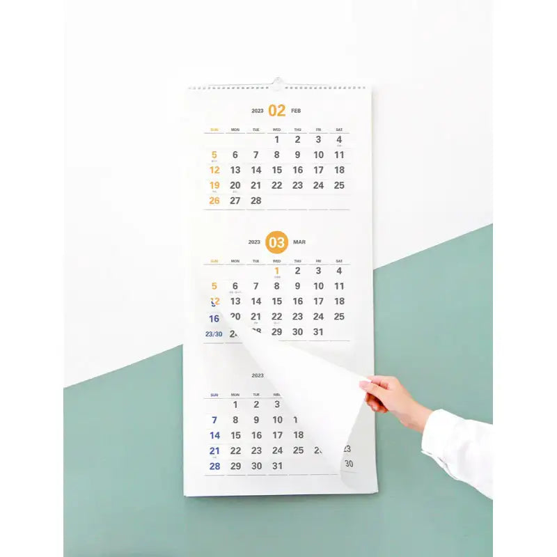 INDIGO - 2023 Prism 3-Month Display Wall Calendar - INDIGO - Calendars - Harumio