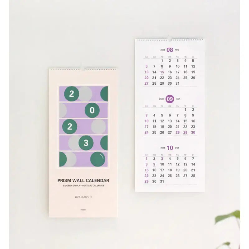INDIGO - 2023 Prism 3-Month Display Wall Calendar - INDIGO - Calendars - Harumio