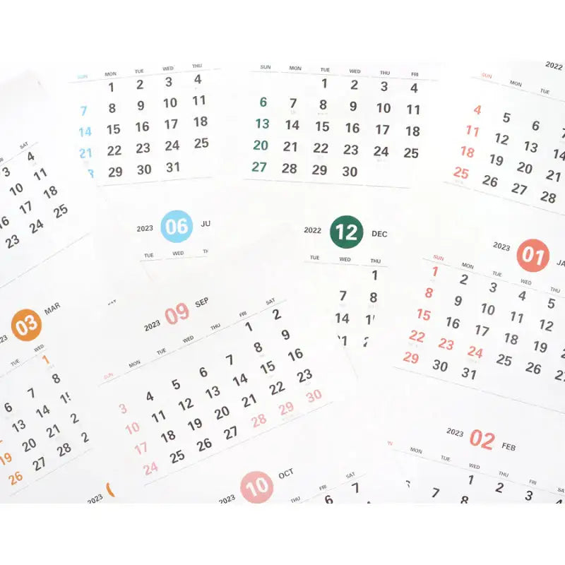 INDIGO - 2023 Prism 3-Month Display Wall Calendar - INDIGO - Calendars - Harumio