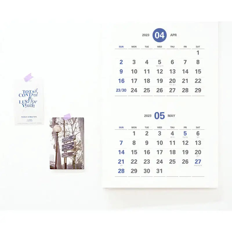 INDIGO - 2023 Prism 3-Month Display Wall Calendar - INDIGO - Calendars - Harumio
