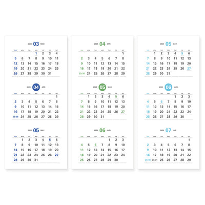 INDIGO - 2023 Prism 3-Month Display Wall Calendar
