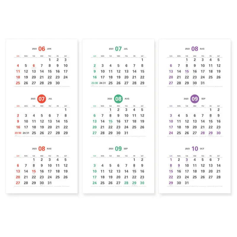 INDIGO - 2023 Prism 3-Month Display Wall Calendar - INDIGO - Calendars - Harumio