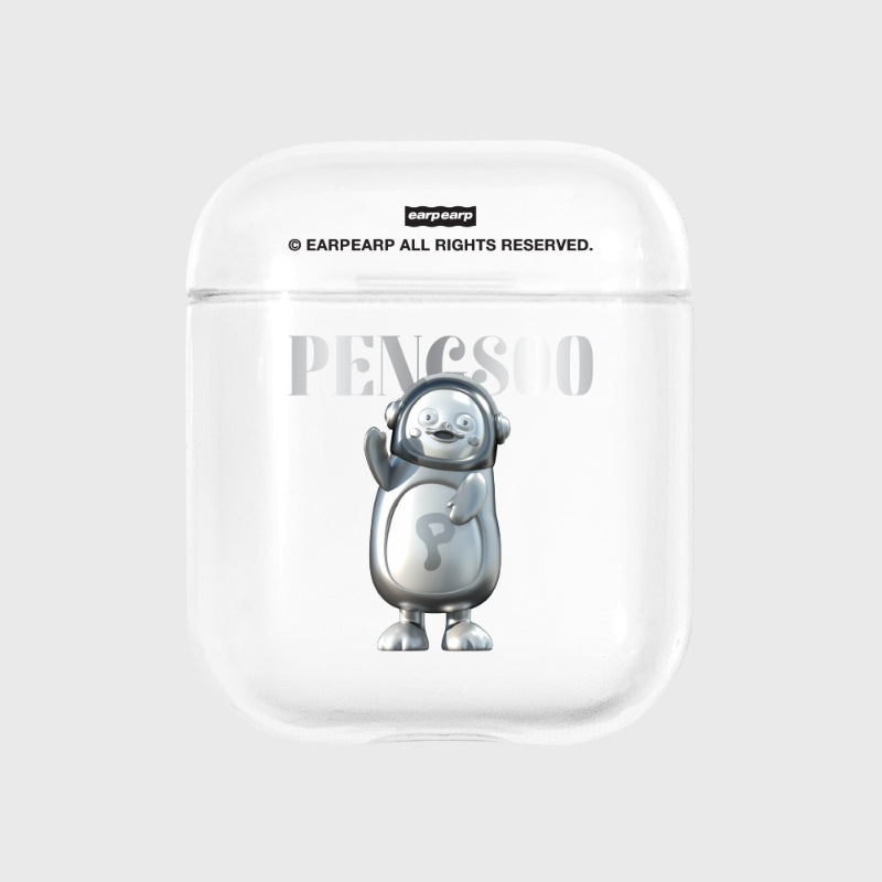 Earpearp x Pengsoo - Steel Pengsoo Airpods & Airpods 3 Clear Case