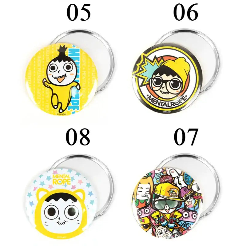 Don't Let Go of the Mental Rope - Round Pin Mirror - Webtoon Shop - Mirrors - Harumio