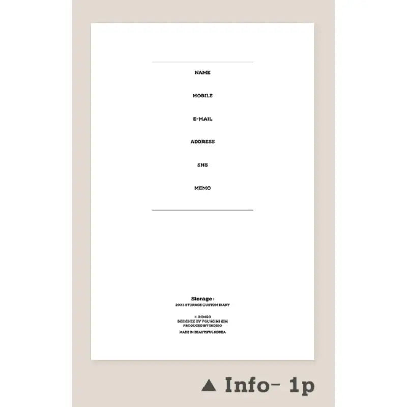 INDIGO - 2023 Storage Custom Diary - INDIGO - Diary - Harumio
