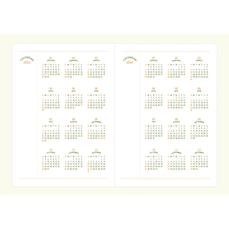 INDIGO - 2023 Today's Mood Weekly Diary B6 - INDIGO - Diary - Harumio