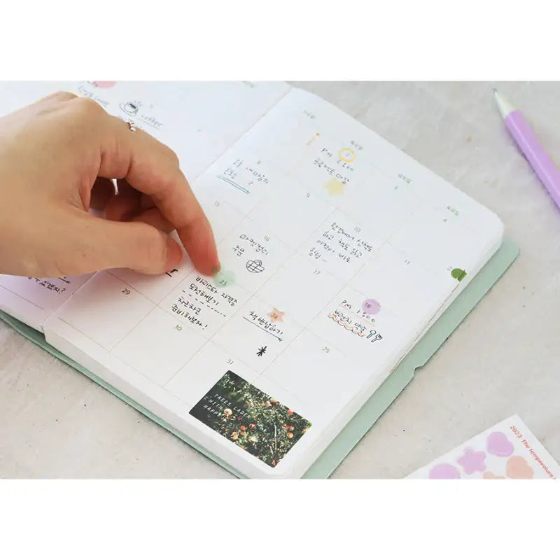 INDIGO - 2023 Today's Mood Weekly Diary B6 - INDIGO - Diary - Harumio