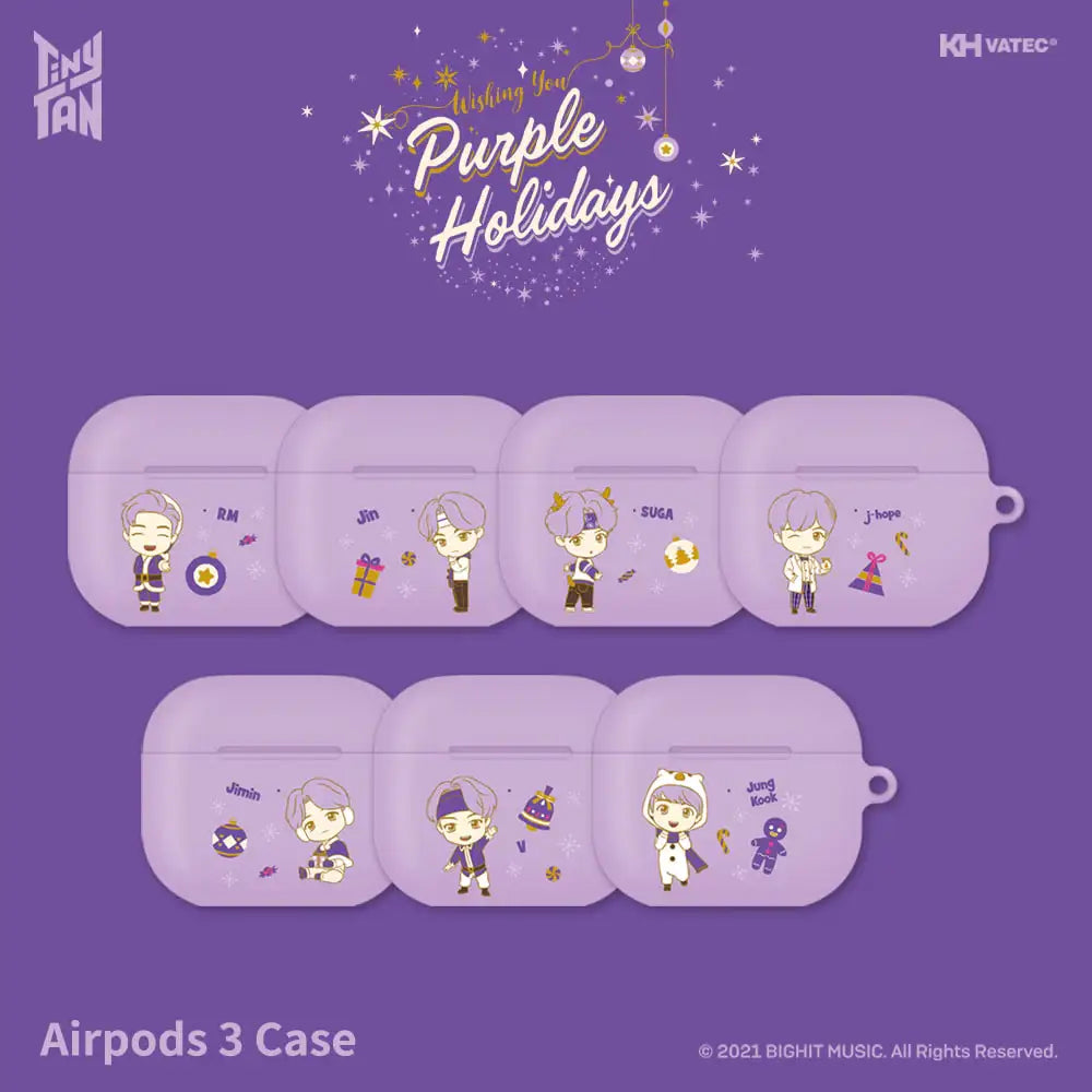 BTS - TinyTAN Purple Holidays AirPods 3 Case - BTS - Accessories - Harumio
