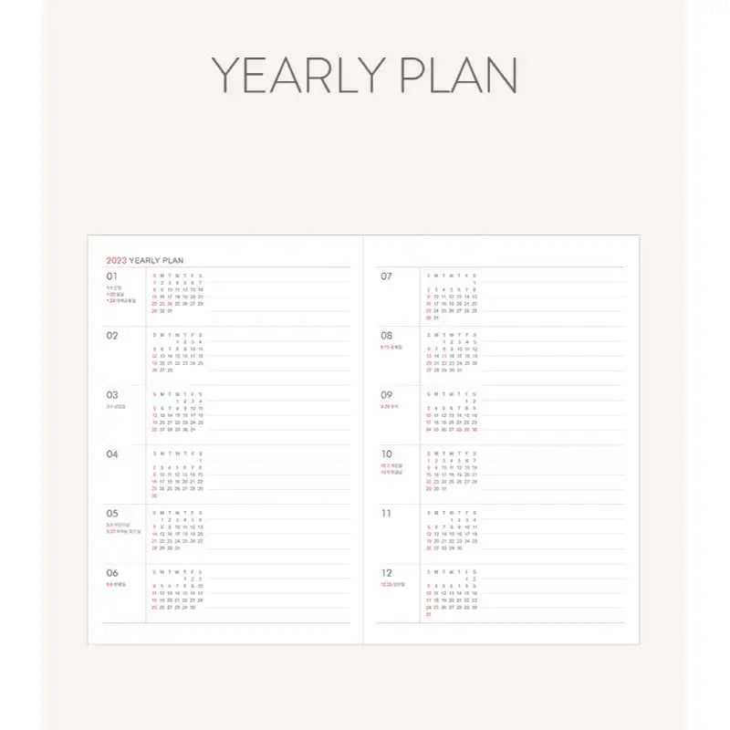 INDIGO - 2023 Prism Leather Weekly Diary B6 - INDIGO - Diary - Harumio