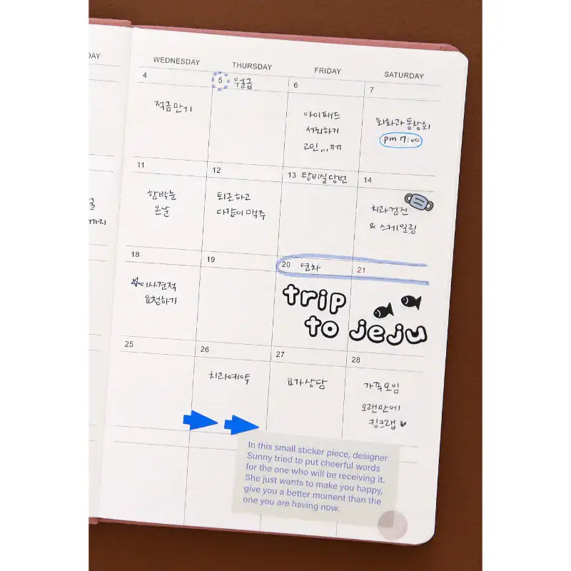 INDIGO - 2023 Prism Leather Weekly Diary B6 - INDIGO - Diary - Harumio