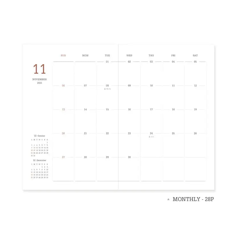 INDIGO - 2023 Official Soft Diary Monthly - INDIGO - Diary - Harumio