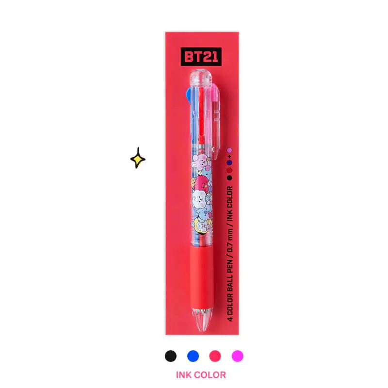 BT21 - Baby My Little Buddy 4-Color Ballpoint Pen - LINE FRIENDS - Stationery - Harumio