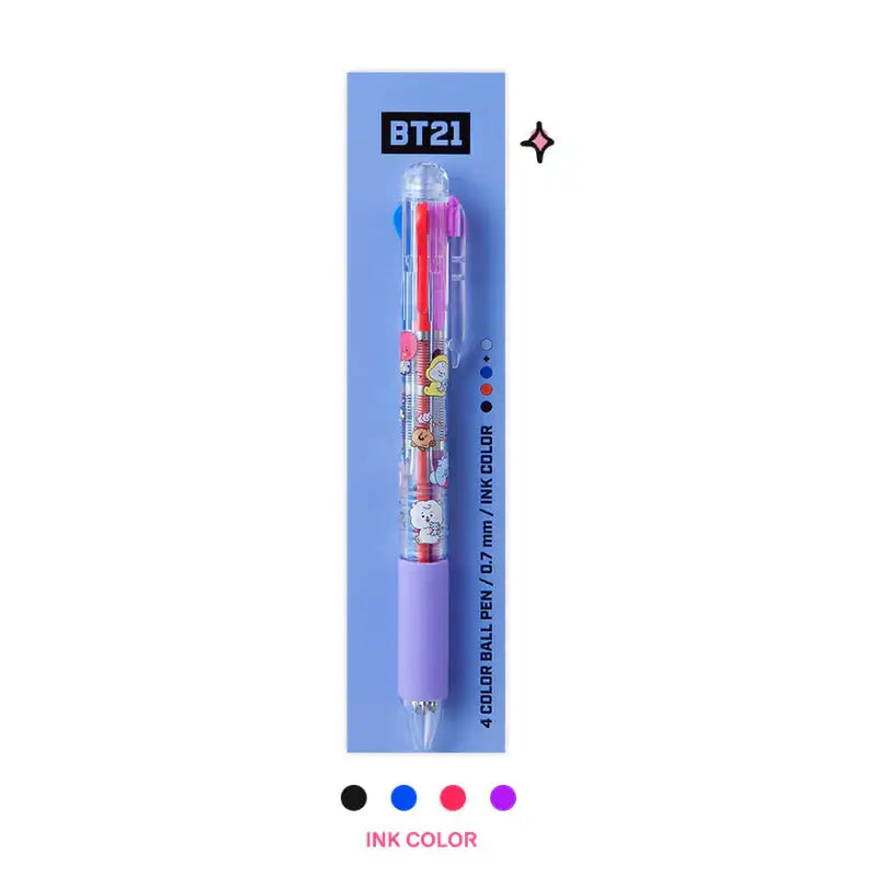 BT21 - Baby My Little Buddy 4-Color Ballpoint Pen - LINE FRIENDS - Stationery - Harumio