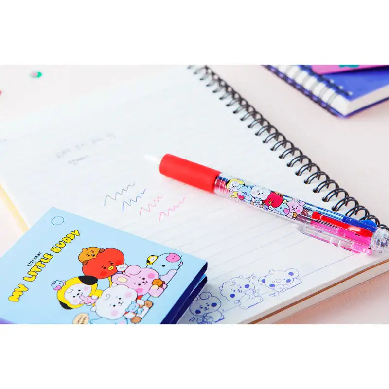 BT21 - Baby My Little Buddy 4-Color Ballpoint Pen - LINE FRIENDS - Stationery - Harumio