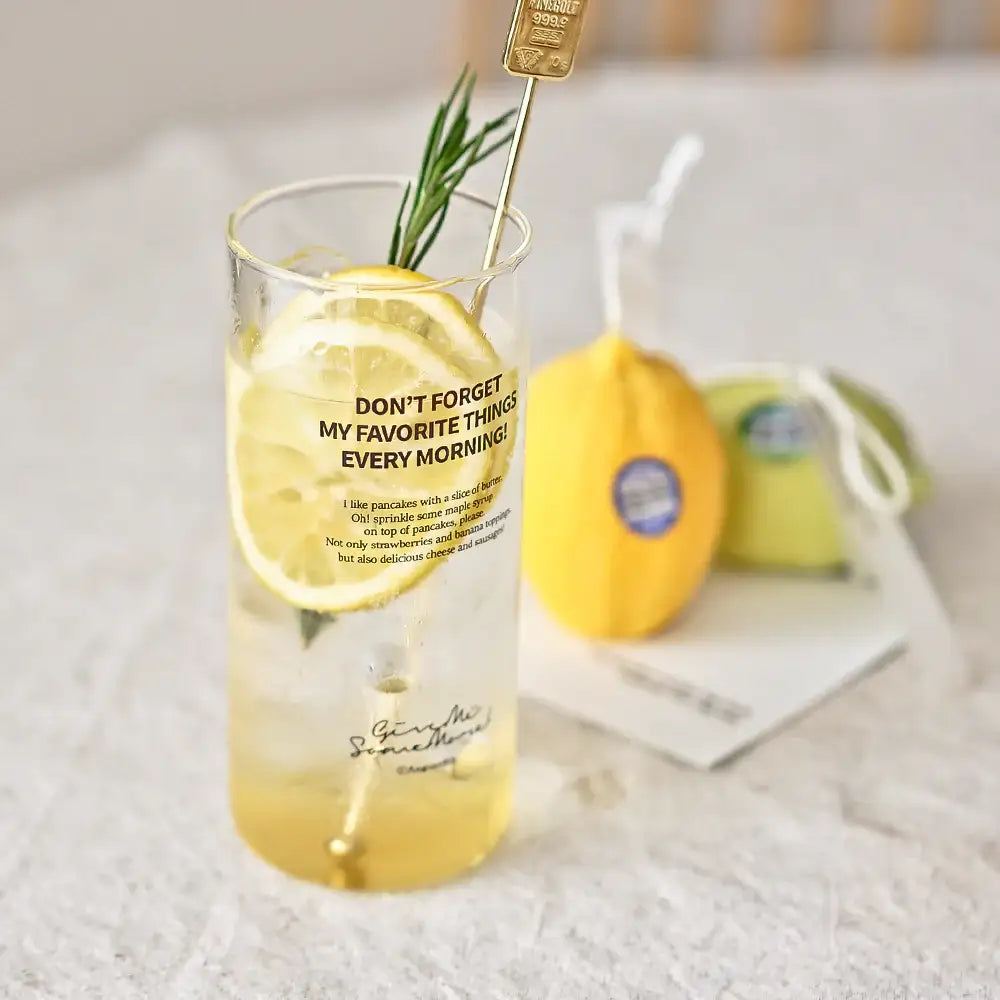 August8th - Every Morning Horizontal Lettering Pure Long Glass (430ml) - August8th - Accessories - Harumio