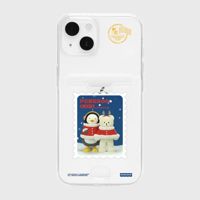 Earpearp x Pengsoo - Stamp Pengsoo and Cuni iPhone Clear Jelly Case - Earpearp x Pengsoo - Phone Case - Harumio