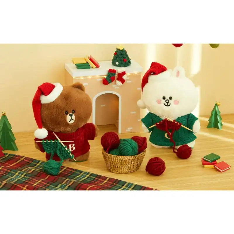 LINE Friends - Standing Doll Holiday Edition - Medium - LINE FRIENDS - Plush - Harumio