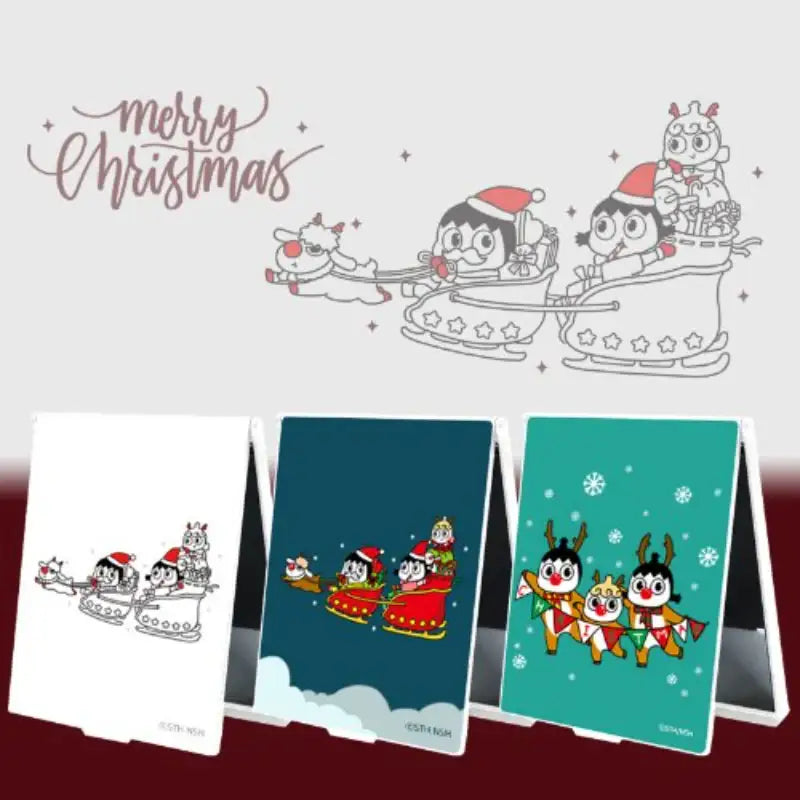 Don't Let Go of the Mental Rope - Christmas Square Folding Mirror - Webtoon Shop - Mirrors - Harumio