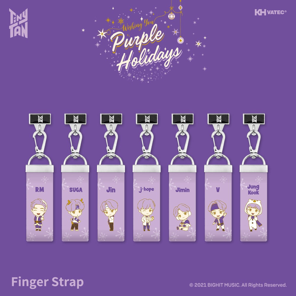 BTS - TinyTAN Purple Holidays Finger Strap