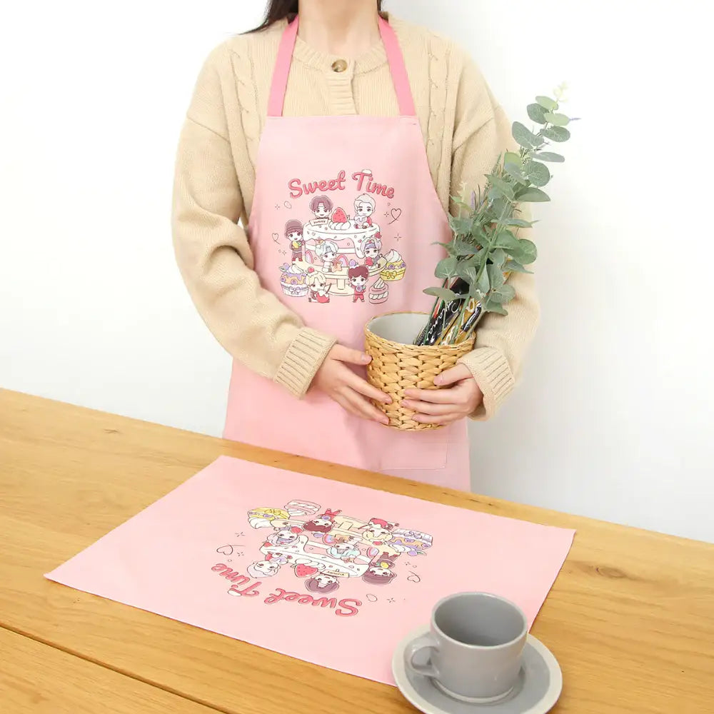 BTS - TinyTAN Sweet Time Kitchen Fabric - BTS TinyTAN - Home & Living, Accessories - Harumio