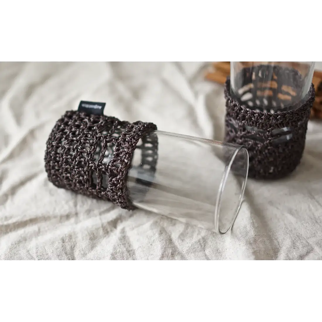 August8th - Glass Set with Handmade Knitted Holder - August8th - Accessories - Harumio