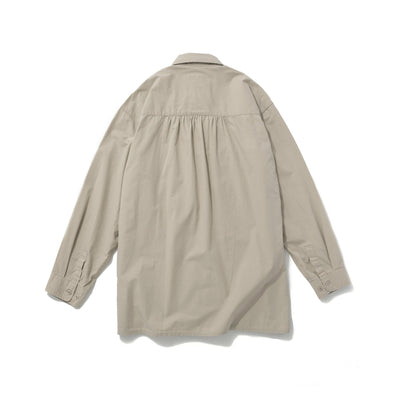 Liful - Two Pockets Long Shirt - Light Beige