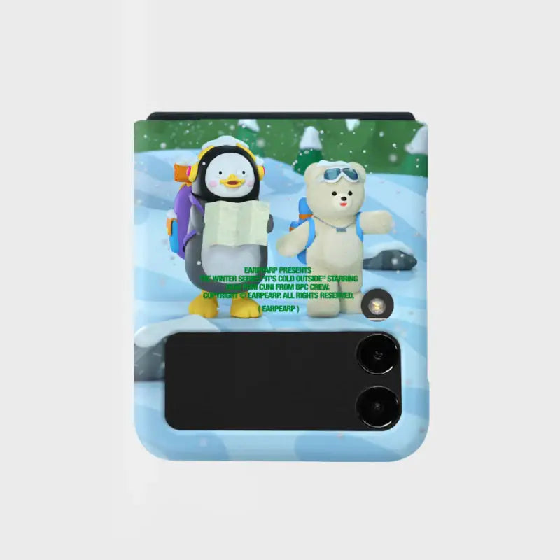 Earpearp x Pengsoo - Winter Travel Friends Galaxy Z Flip Hard Case - Earpearp x Pengsoo - Phone Case - Harumio