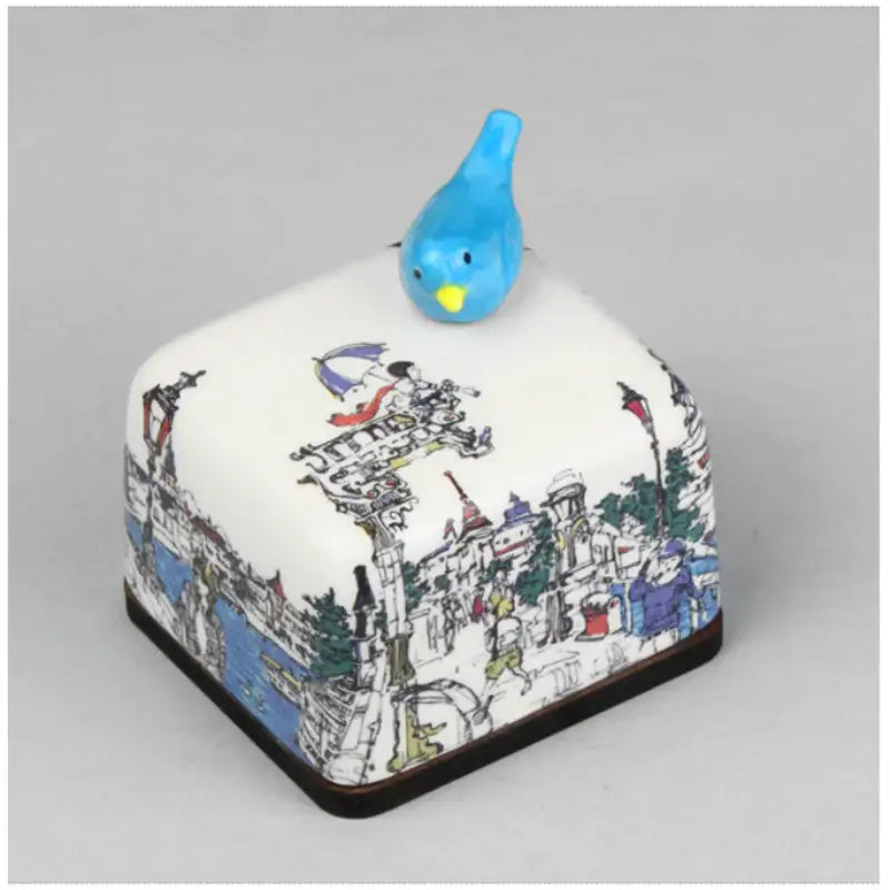 HK Studio - Moony Ceramic Riverside Musical Paperweight - HK Studio - Music Box - Harumio
