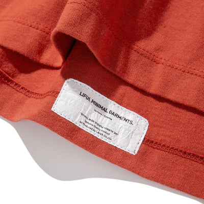 Liful - Oval Pocket Long Sleeve Shirt - Red Brown
