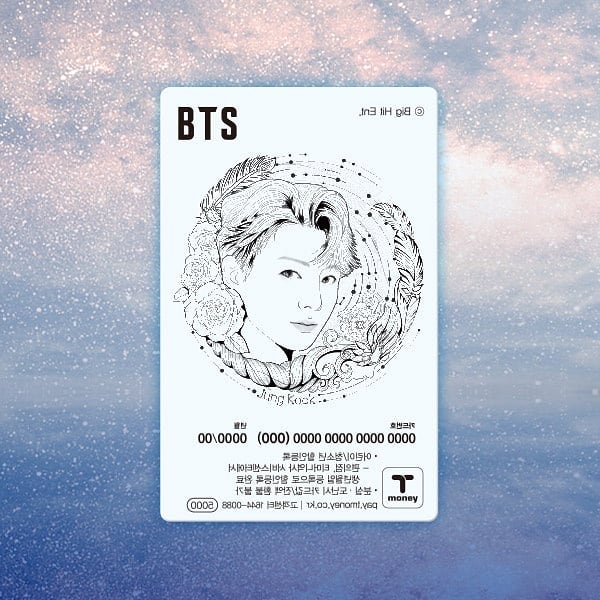 BTS - BTS Illust Transparent T-Money Transportation Card