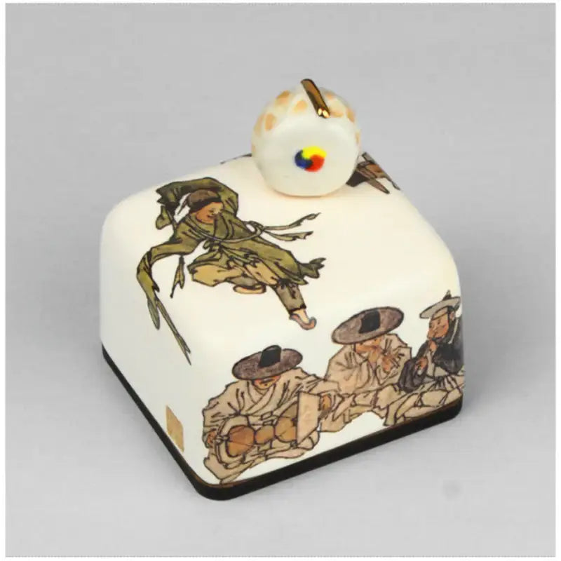 HK Studio - Moony Ceramic A Dancing Boy Musical Paperweight - HK Studio - Music Box - Harumio
