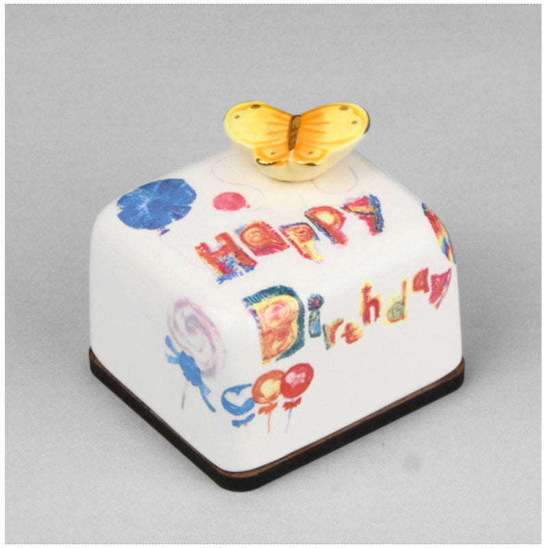 HK Studio - Moony Ceramic Happy Birthday Music Box