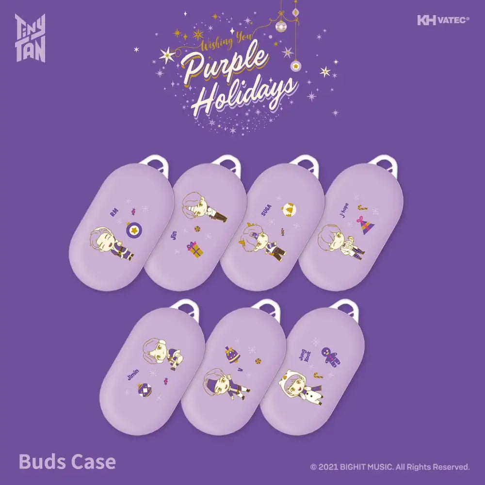 BTS - TinyTAN Purple Holidays Galaxy Buds Case - BTS - Accessories - Harumio