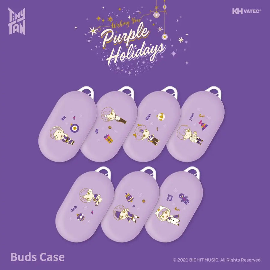 BTS - TinyTAN Purple Holidays Galaxy Buds Case - BTS - Accessories - Harumio