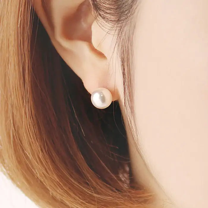 OST - Mini Silver Pearl Ball Earrings - OST - Jewelry - Harumio