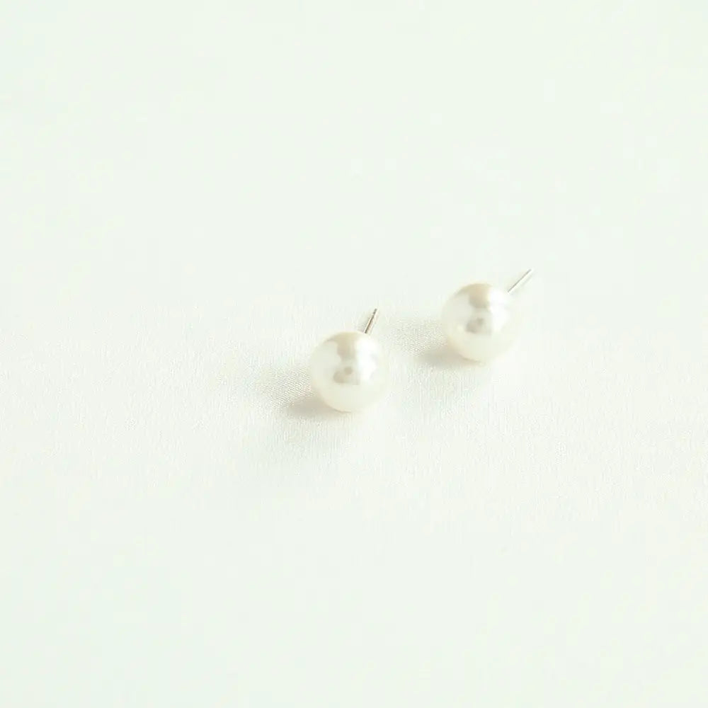 OST - Mini Silver Pearl Ball Earrings - OST - Jewelry - Harumio