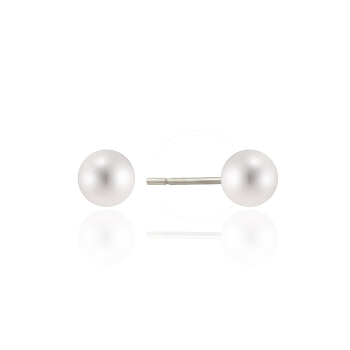 OST - Mini Silver Pearl Ball Earrings