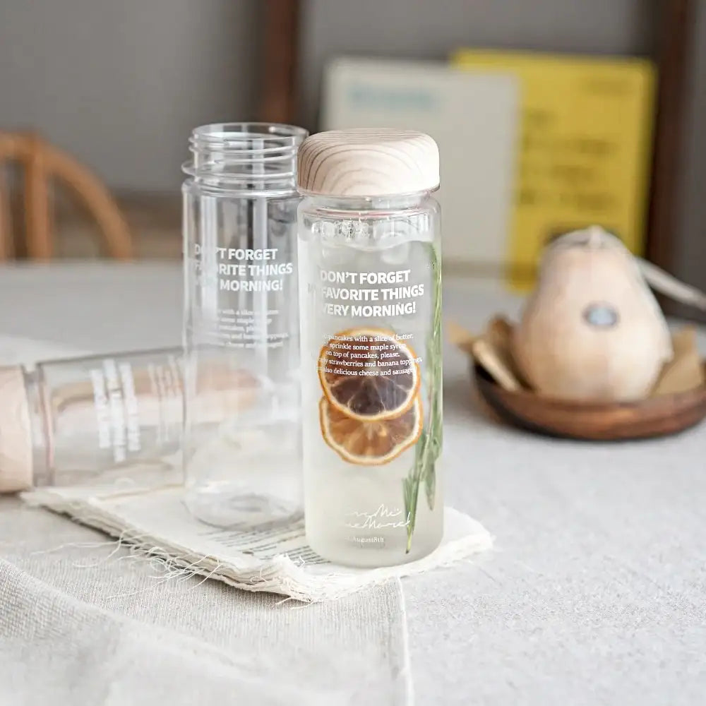 August8th - Every Morning Wood Bottle (500ml) - August8th - Accessories - Harumio