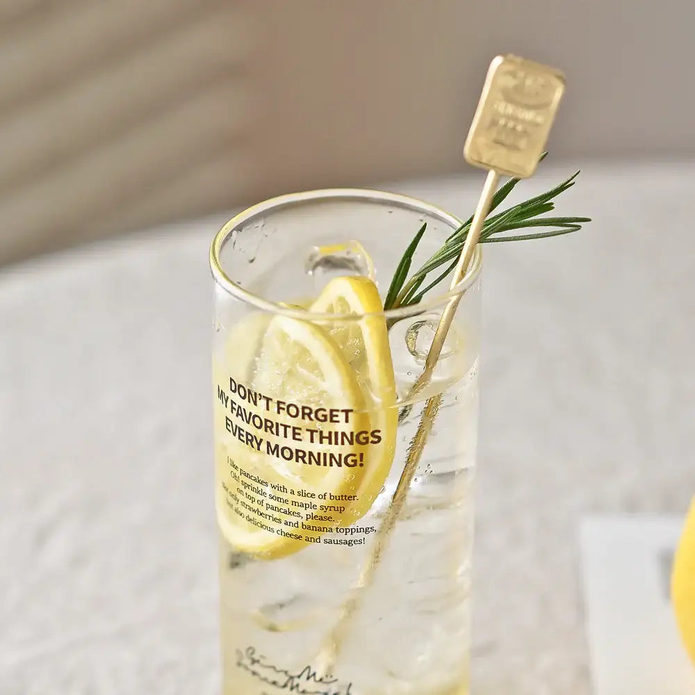 August8th - Every Morning Horizontal Lettering Pure Long Glass (430ml) - August8th - Accessories - Harumio