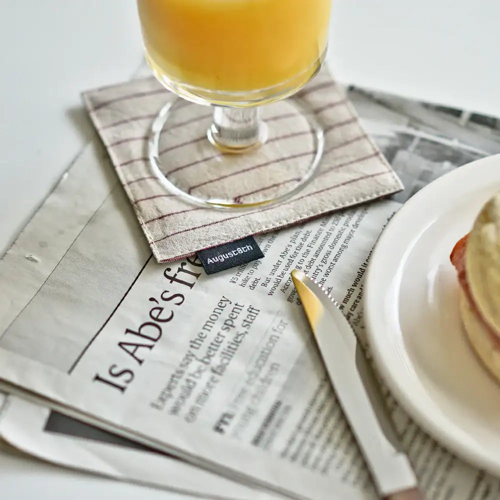 August8th - Slim Line Linen Tea Coaster - August8th - Accessories - Harumio