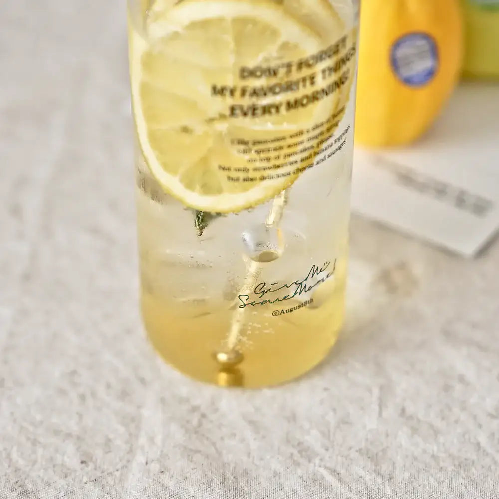 August8th - Every Morning Horizontal Lettering Pure Long Glass (430ml) - August8th - Accessories - Harumio