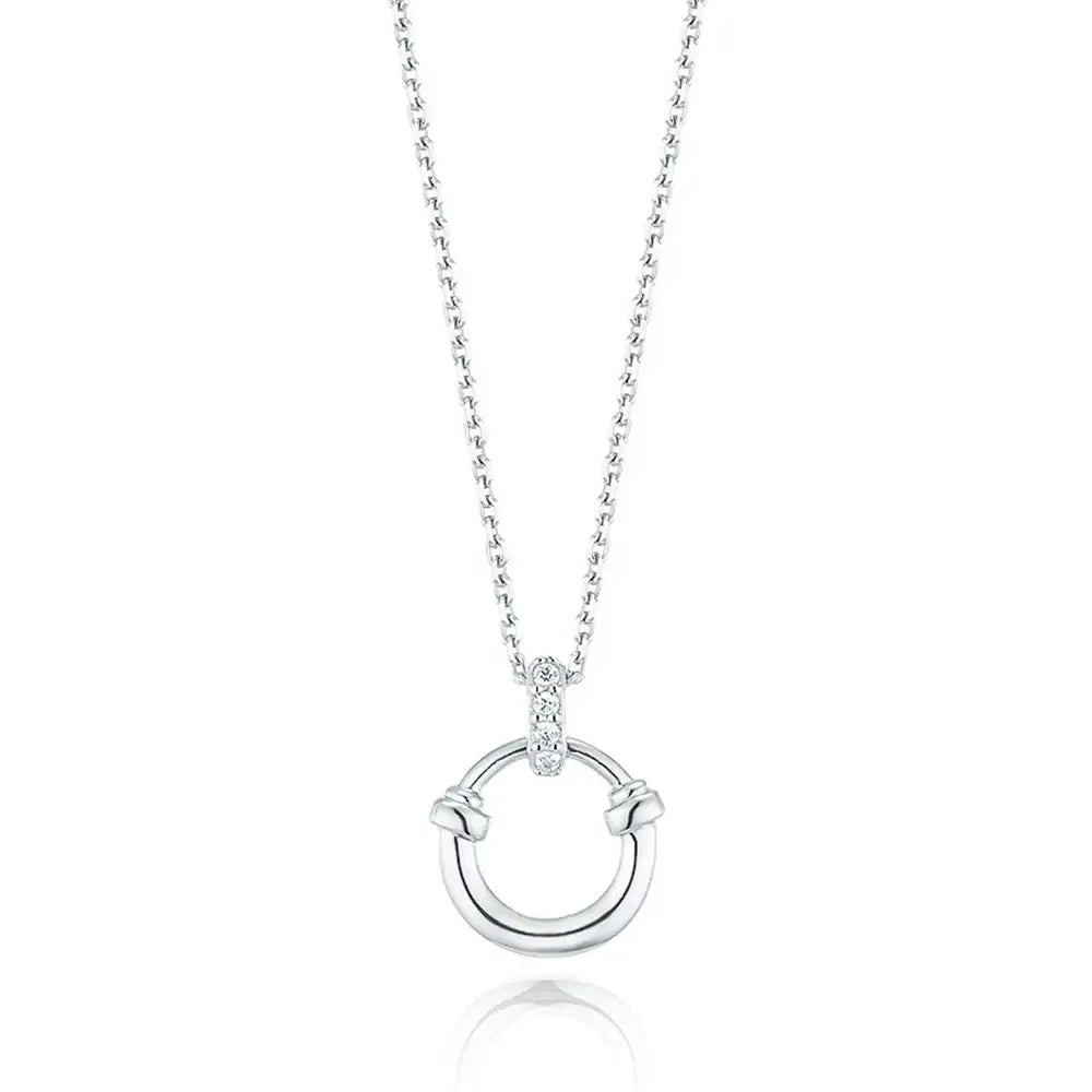 OST - Lucky Lock Horseshoe Silver Necklace - OST - Jewelry - Harumio