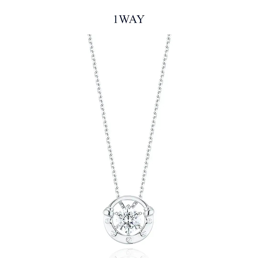 OST - Lucky Lock 3WAY Horseshoe Stone Silver Necklace - OST - Jewelry - Harumio