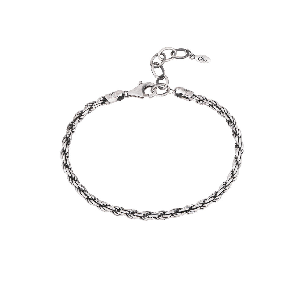 CLUE - Rope Chain Couple Silver Bracelet