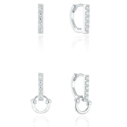 OST - Lucky Lock Two-Way Horseshoe One-Touch Silver Earring - OST - Jewelry - Harumio
