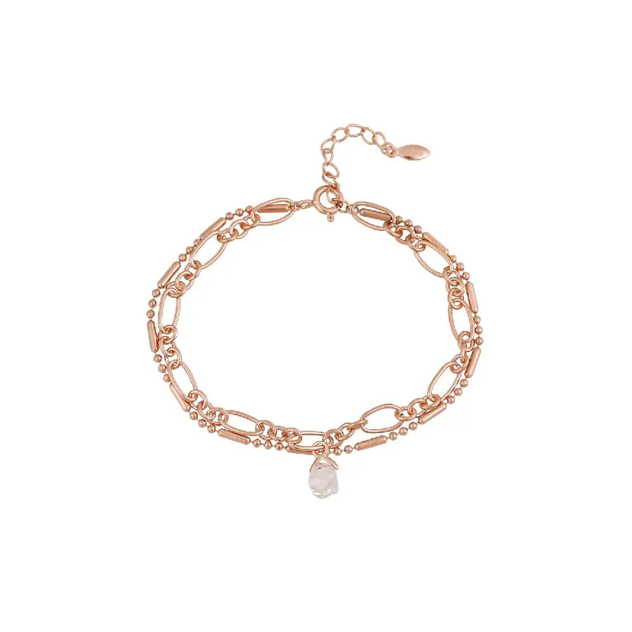 CLUE - Double Rope Layered Integrated Silver Bracelet - CLUE - Jewelry - Harumio