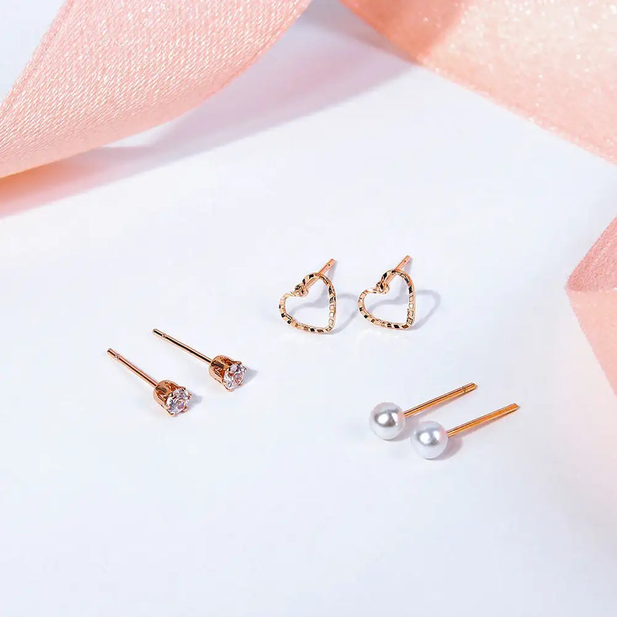 CLUE - Lovely Heart Earring Package Set - CLUE - Jewelry - Harumio