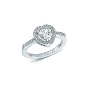 OST - Twinkle Double Heart Silver White Ring - OST - Jewelry - Harumio