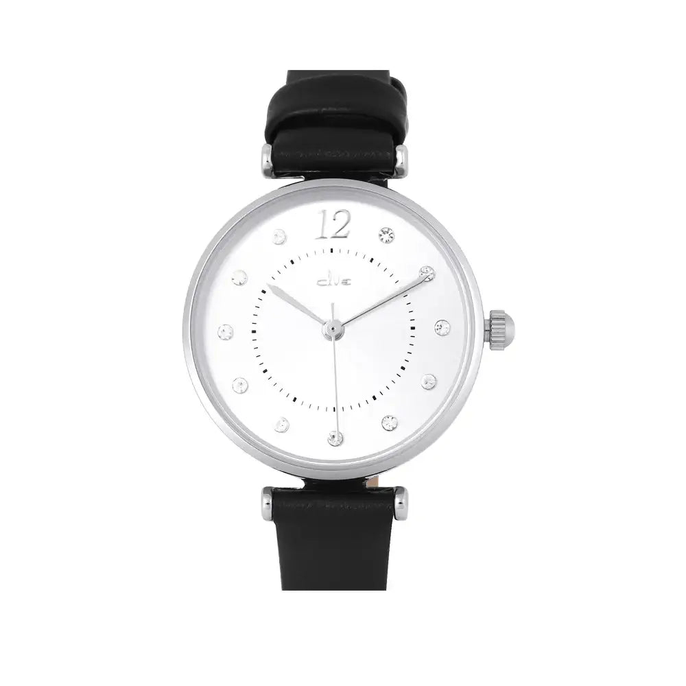 OST - Cubic Circle Black Leather Watch - OST - Jewelry - Harumio
