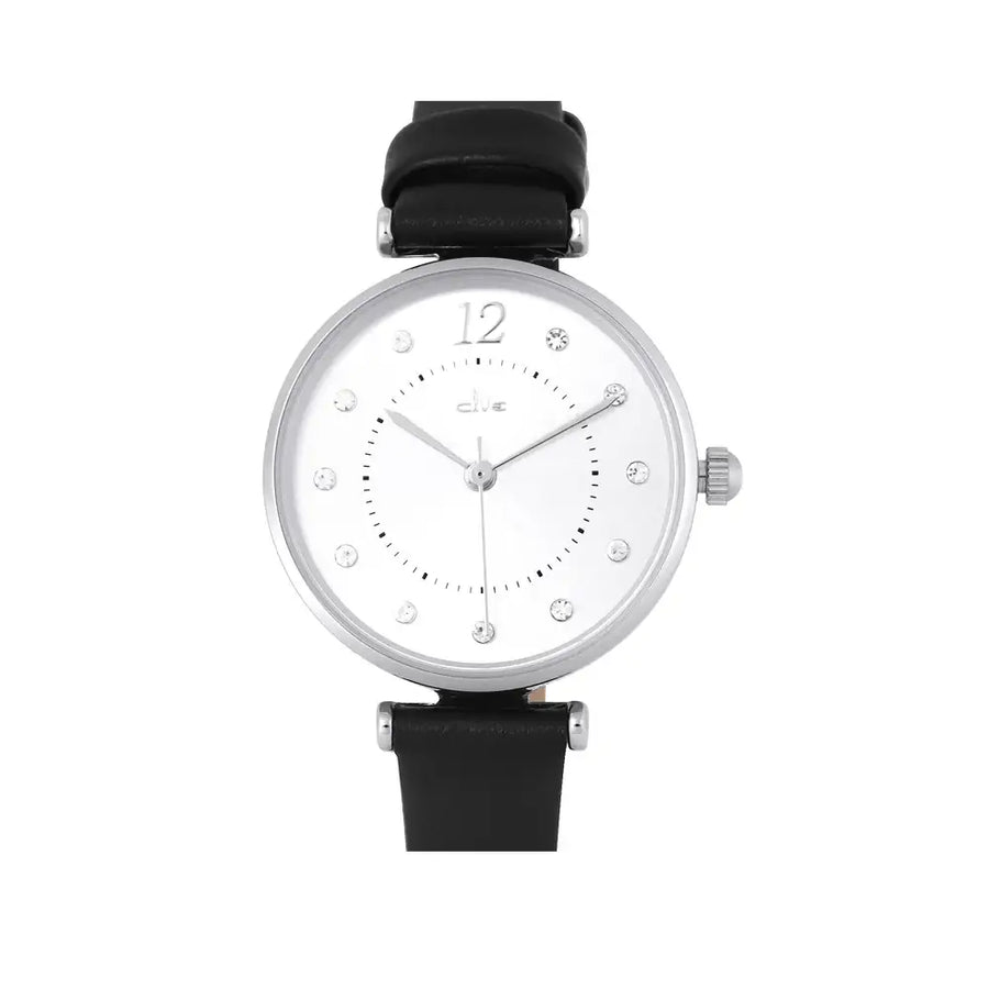 OST - Cubic Circle Black Leather Watch - OST - Jewelry - Harumio